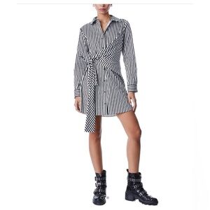 Alice + Olivia Reina Draped Shirtdress size small